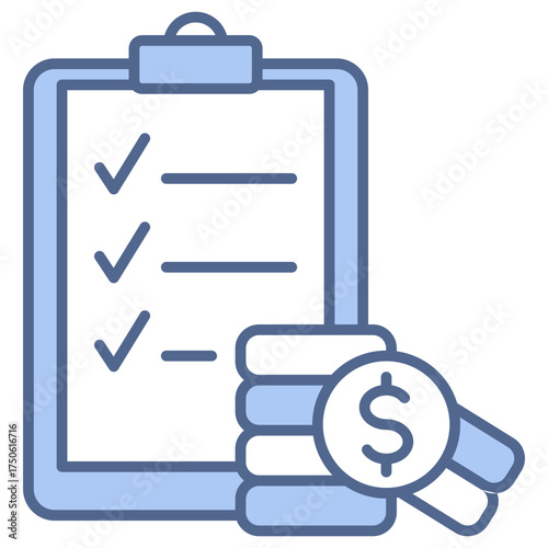 Budget Planning Blue Icon