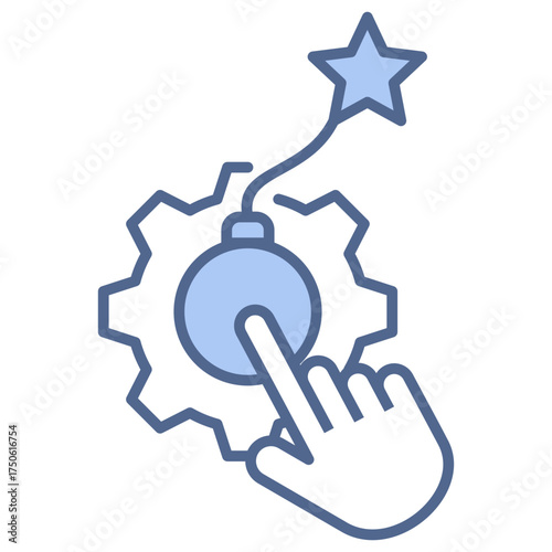 Debt Control Blue Icon