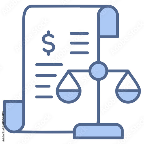 Balance Sheet  Blue Icon