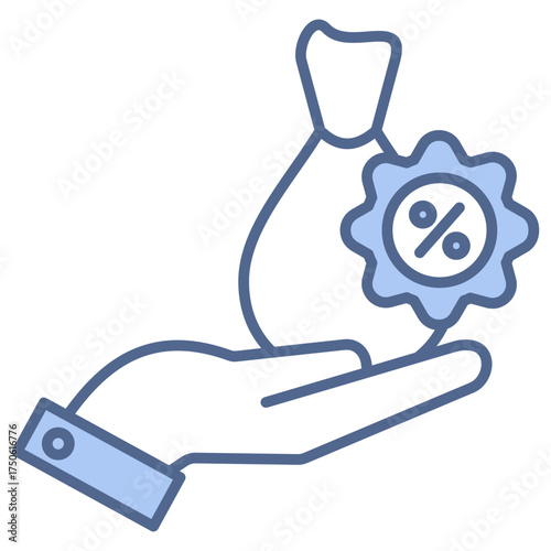Loan Payment Blue Icon
