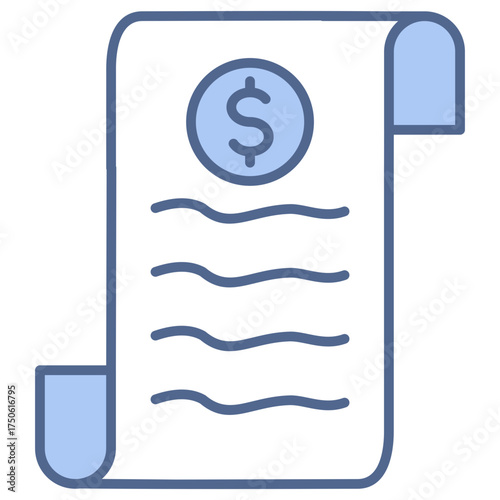 Expense Report Blue Icon