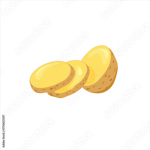 the potato is being cut