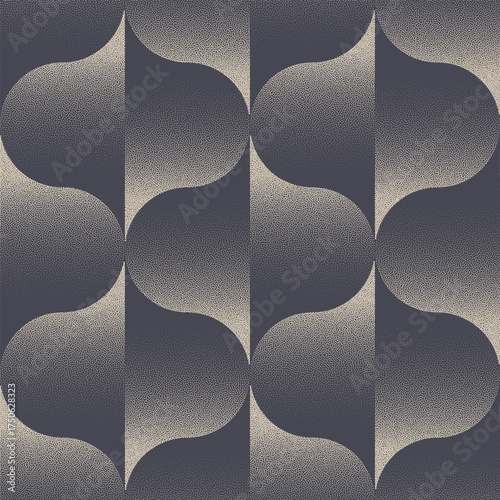 Royal styled noble seamless pattern grainy dots vector abstract background. Dotted halftone art illustration for fancy textile print or home decor. Endless graphical abstraction for stylish wallpaper