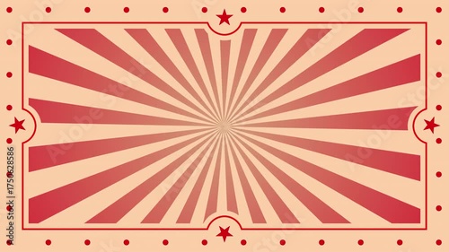 Circus Carnival Background, sunburst circus background vintage retro video Animation 4K
