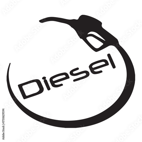 Diesel Fuel Nozzle Logo – Modern Industrial Energy Icon