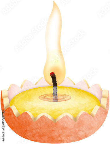 Watercolor Floating Clay Candle