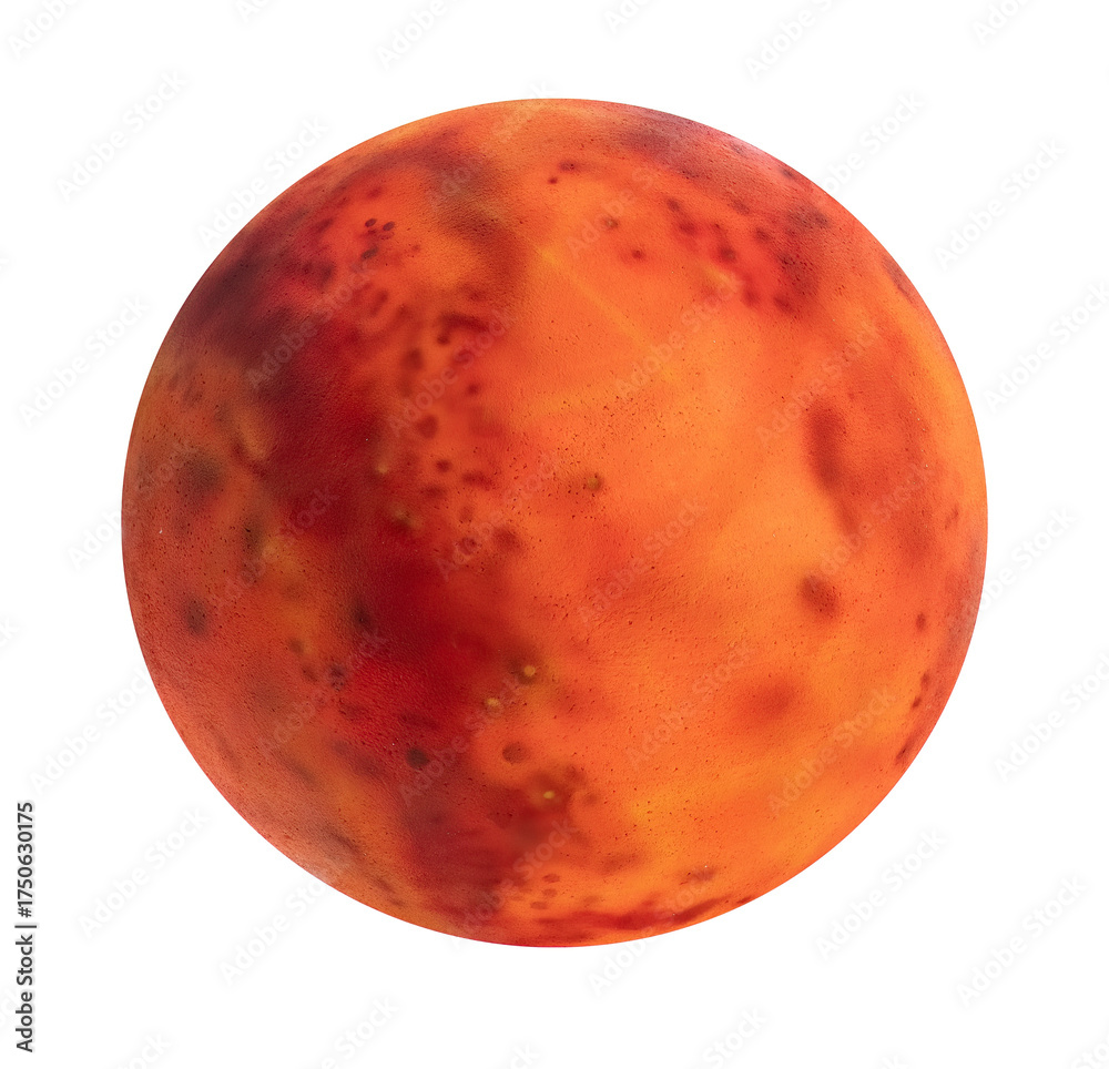 Fototapeta premium planet mars on black , isolated