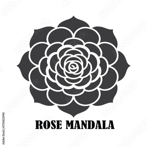 Rose Mandala Flower Design