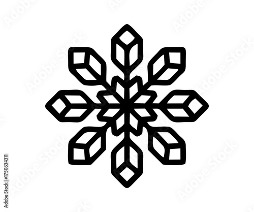 snowflake icon vector illustration