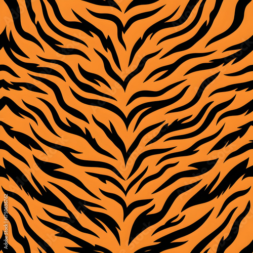 Tiger Fur Texture, vector illustration, seamless pattern.