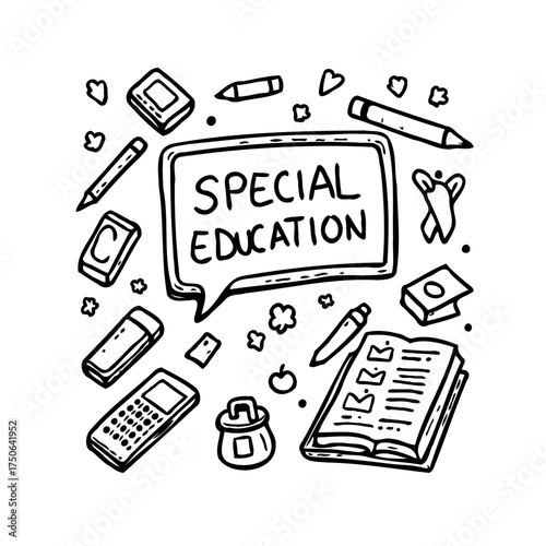 Illustrative representation of specialized pedagogical support and learning resources designed for