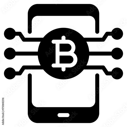 Digital Wallet with Bitcoin Icon