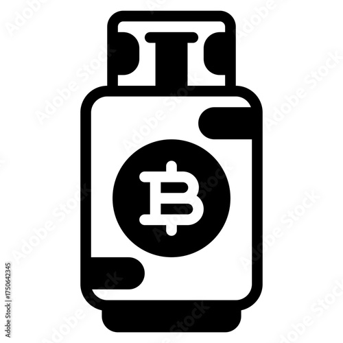 Bitcoin Supplement Bottle Icon