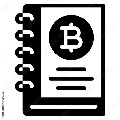 Bitcoin Financial Report Icon