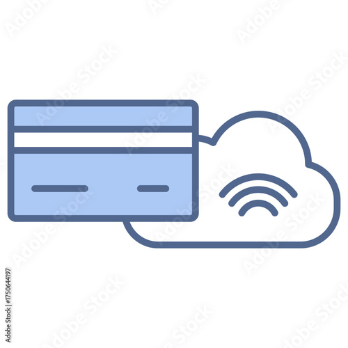 Virtual Card Blue Icon