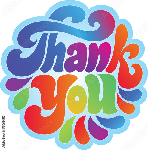 Thank you text. Vector illustration. Friendly handwritten typography. Thank you words for note, sign, poster, card, banner. Isolated. thank you typography, Thank you black text handwritten. Thank you.