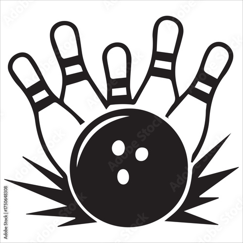 Powerful Bowling Ball Explosion with Flying Pins