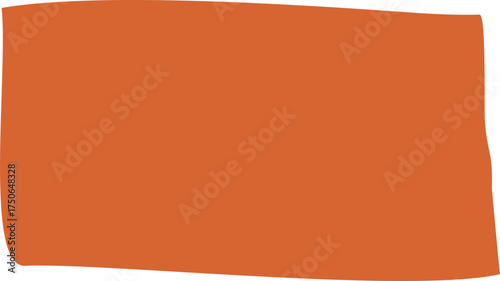 A solid, vibrant, and warm orange rectangle with slightly rounded corners.