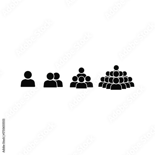 Team growth infographic elements people icons group development progression stages vector