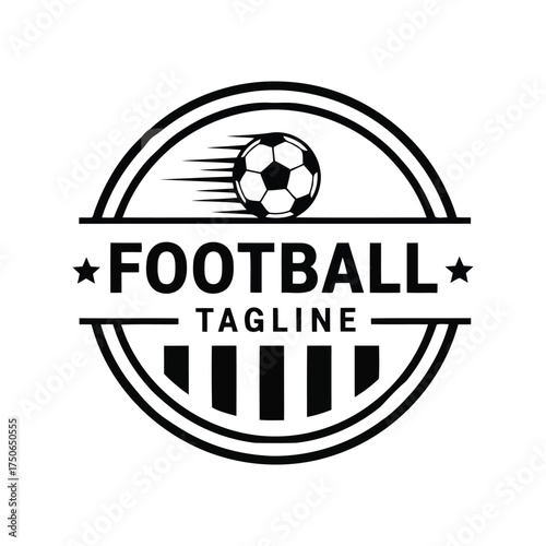 Modern football logo emblem emblematic badge design for sports teams vector