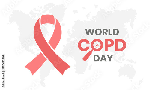 World COPD Day Awareness Banner | Lung Health & Respiratory Care Vector Illustration