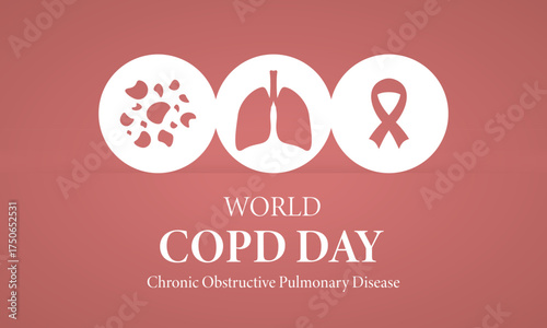 World COPD Day Vector Template | Healthy Lungs, Better Life – Medical Awareness Illustration