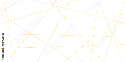 Luxury banner golden geometric lines overlap design. Golden Seamless random chaotic lines on transparent background.	
