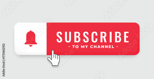 subscription button with bell icon for notification
