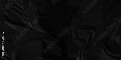 Black crumpled paper texture. Black wrinkled paper texture. Black paper texture. Black crumpled and top view textures can be used for background of text or any contents .