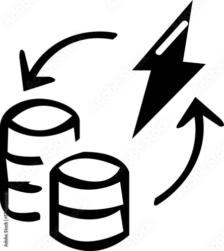 black, lightning, bolt, energy, symbol, silhouette, high, voltage, power, flat, thunderbolt, icon, electricity, speed, isolated, vector, transparent, background, electric, hazard, warning, flash, char