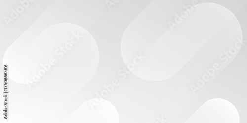 Abstract white geometric background with diagonal rounded shapes