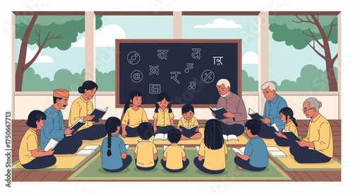 Dedicated Educators Fostering Learning In A Vibrant Classroom Setting
