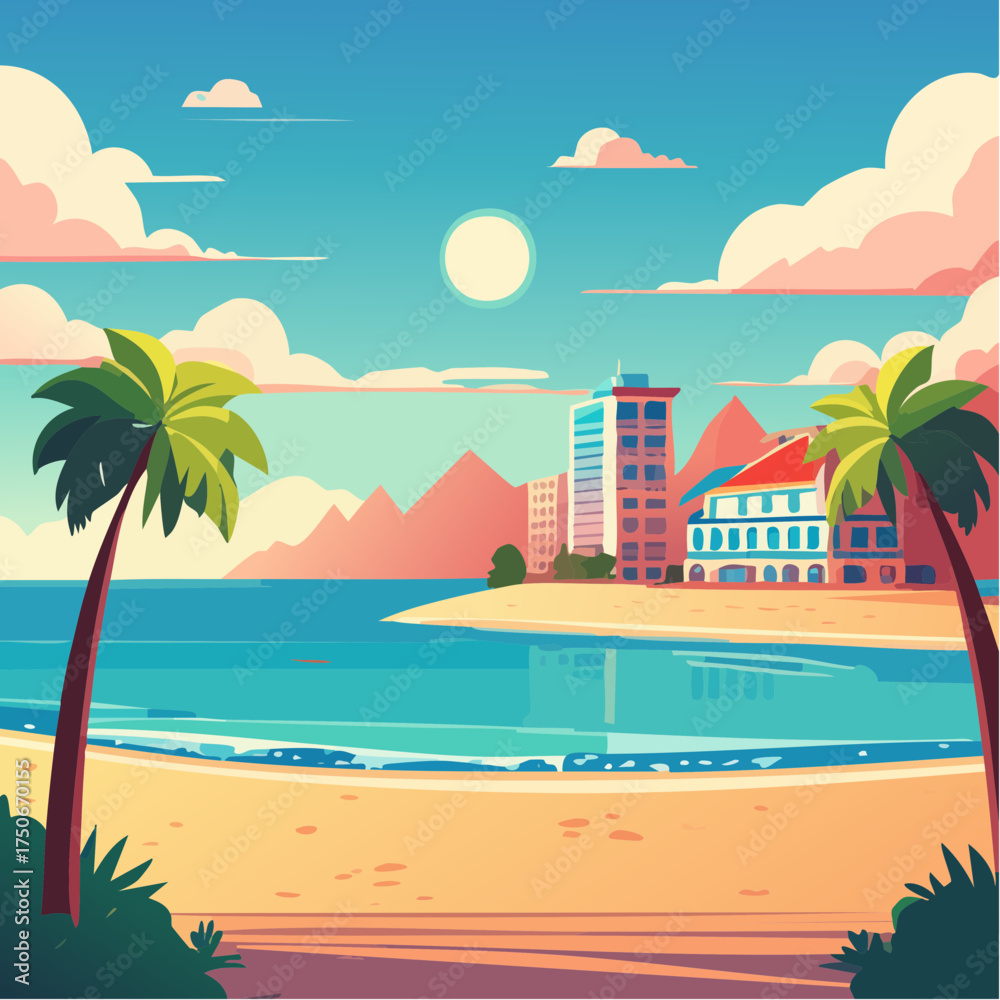 Obraz premium Beach architecture landscape outdoors