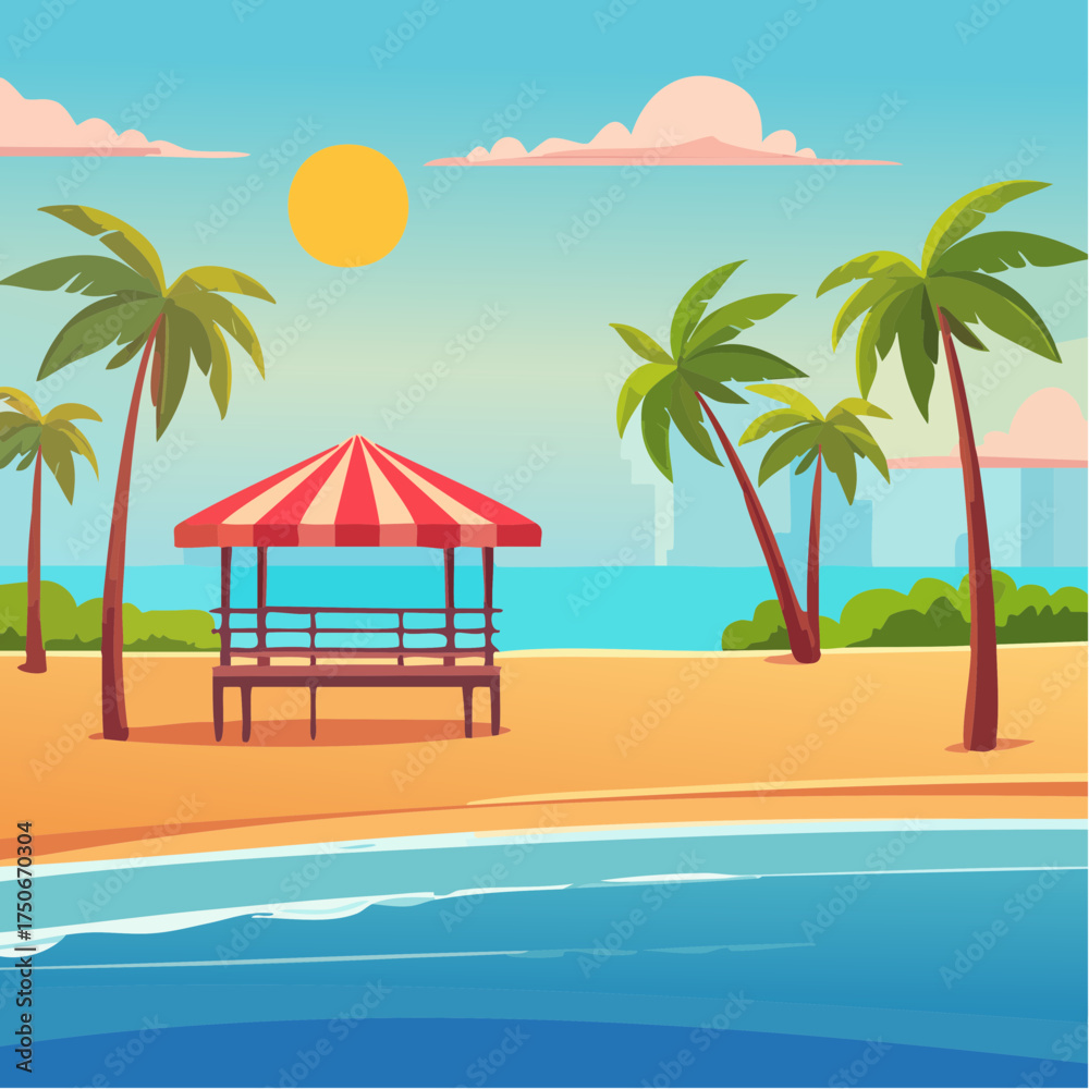 Obraz premium Beach architecture landscape outdoors