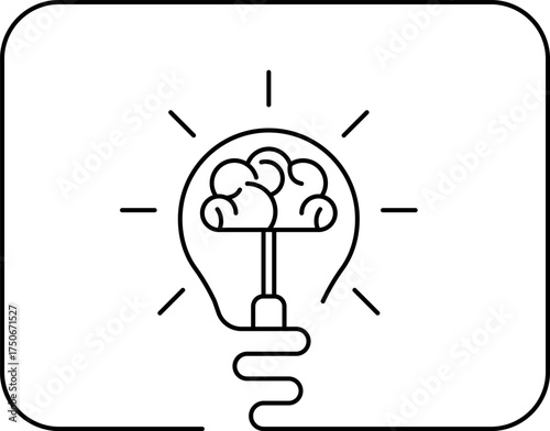 Idea creative banner sign different Light bulb icon. Innovation symbol and creative concept. Vector illustration