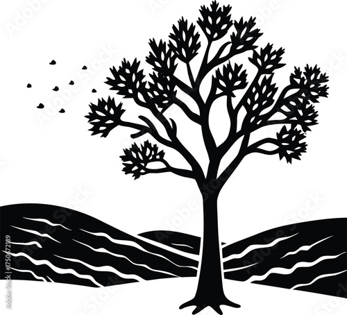 Hand-drawn cute potted succulent with a happy face, simple plant doodle