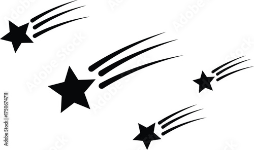 Dynamic shooting stars vector illustration scalable graphic for design projects