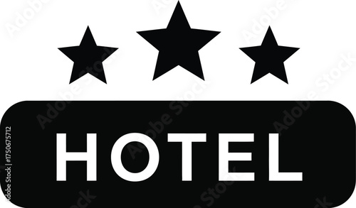 Hotel star rating vector graphic scalable eps illustration icon for hospitality