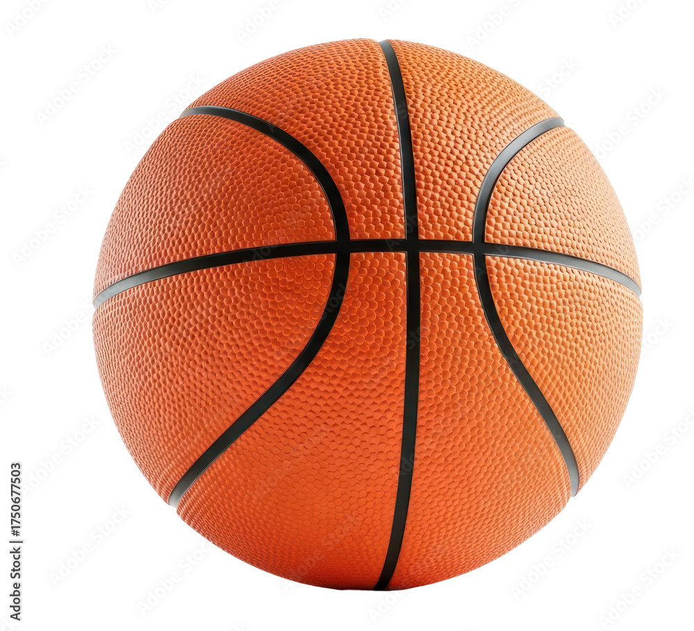Fototapeta premium A basketball on a white background.