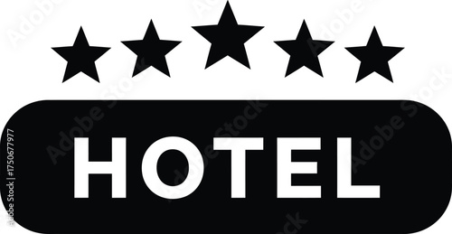Five star hotel vector icon illustration scalable eps graphics