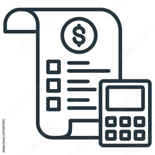 Accounting Outline Icon