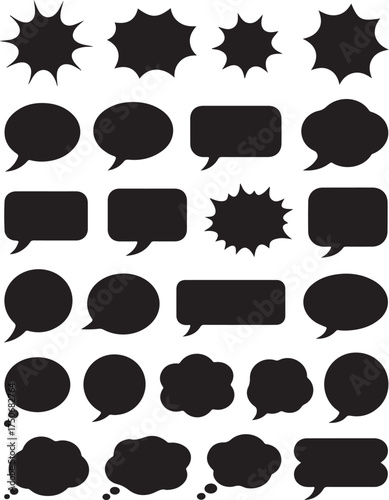 Diverse speech bubbles for communication and ideas