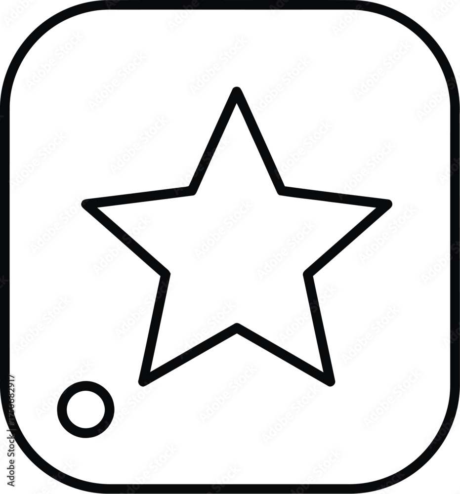 Obraz premium Scalable outline star icon vector graphic eps format for diverse applications