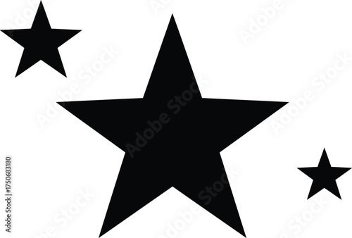 Black stars vector graphics scalable illustration eps icon for design projects