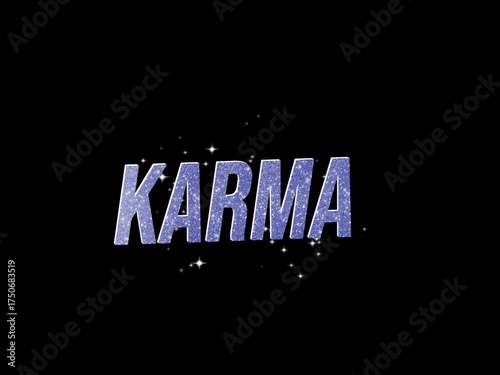 KARMA black background 4k text motion video 