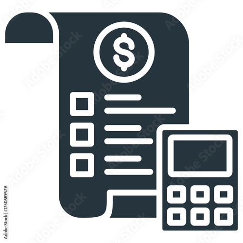 Accounting Glyph Icon