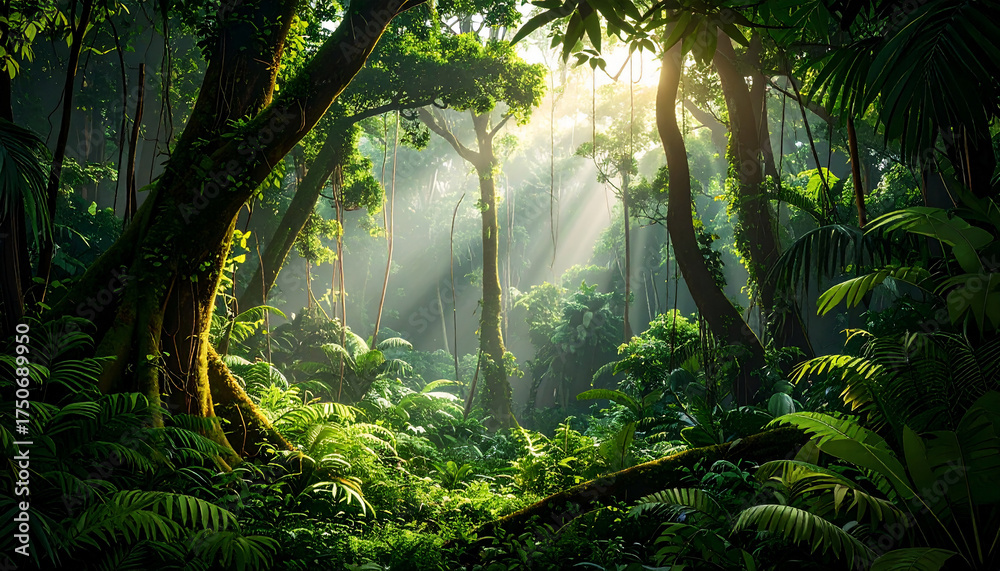 Fototapeta premium Lush Jungle Forest