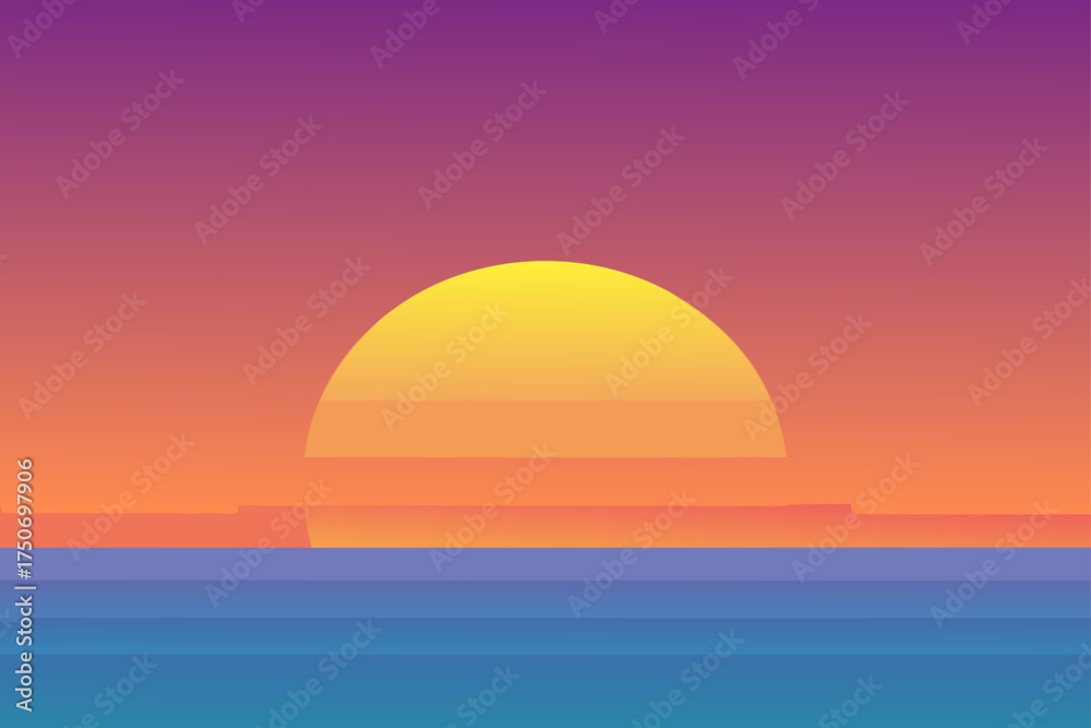 Obraz premium Minimal gradient blur sunrise light inspired background