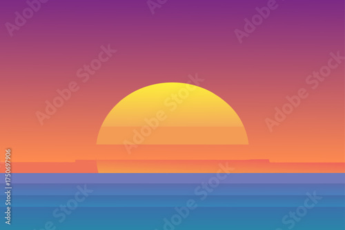 Minimal gradient blur sunrise light inspired background