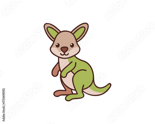 cute baby kangaroo, happy kangaroo vector, baby kangaroo illustration, joey kangaroo cartoon, adorable kangaroo art, cute kangaroo clipart, smiling kangaroo, kangaroo character design, cute marsupial 